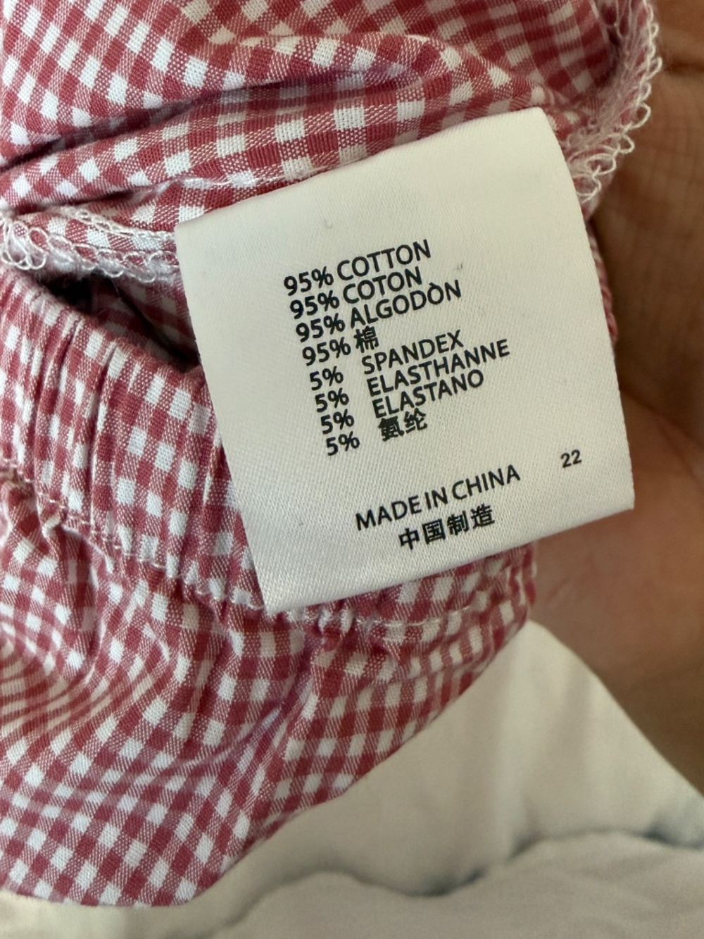 Brandy Melville plaid anastasia pants one size details: -NWT -red and white - Picture 3 of 4